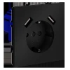 Розетка встраиваемая Voltum S70 с заземлением и защитными шторками, 16А, с USB, A+A, (черный матовый VLS040408 Розетка встраиваемая Voltum S70 с заземлением и защитными шторками, 16А, с USB, A+A, (черный матовый VLS040408