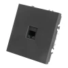Розетка компьютерная 1-местная RJ-45 (механизм), STEKKER, серия Эмили, RST00-5117-05, черный уголь, soft touch 49847 Розетка компьютерная 1-местная RJ-45 (механизм), STEKKER, серия Эмили, RST00-5117-05, черный уголь, soft touch 49847