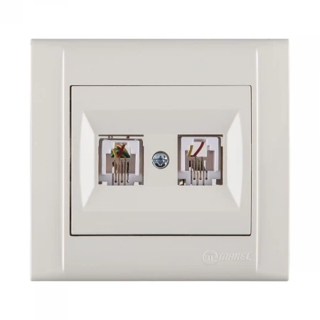 Розетка тf евро двойная Makel Defne 42010034