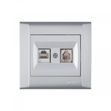 Розетка комп. ( cat 5) + тf евро Makel Defne 42065037