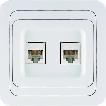 Розетка комп. двойная cat 5 Makel Mimoza 12036