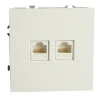 Розетка компьютерная 2-местная RJ-45 (механизм), STEKKER, серия Эмили, RST00-5111-01, белый фарфор, soft touch 49874 Розетка компьютерная 2-местная RJ-45 (механизм), STEKKER, серия Эмили, RST00-5111-01, белый фарфор, soft touch 49874