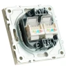 Розетка компьютерная 2-местная RJ-45 (механизм), STEKKER, серия Эмили, RST00-5111-01, белый фарфор, soft touch 49874 Розетка компьютерная 2-местная RJ-45 (механизм), STEKKER, серия Эмили, RST00-5111-01, белый фарфор, soft touch 49874