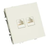 Розетка компьютерная 2-местная RJ-45 (механизм), STEKKER, серия Эмили, RST00-5111-01, белый фарфор, soft touch 49874 Розетка компьютерная 2-местная RJ-45 (механизм), STEKKER, серия Эмили, RST00-5111-01, белый фарфор, soft touch 49874