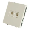 Розетка компьютерная 2-местная RJ-45 (механизм), STEKKER, серия Эмили, RST00-5111-01, белый фарфор, soft touch 49874 Розетка компьютерная 2-местная RJ-45 (механизм), STEKKER, серия Эмили, RST00-5111-01, белый фарфор, soft touch 49874