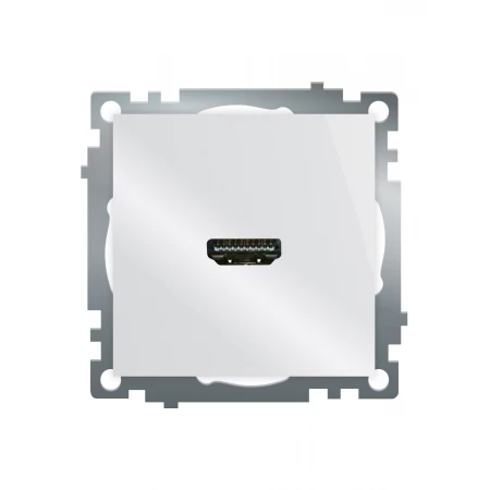 Розетка HDMI 2.1, Type A  (механизм), STEKKER GLS00-7118-01, серия Катрин, белый 50058