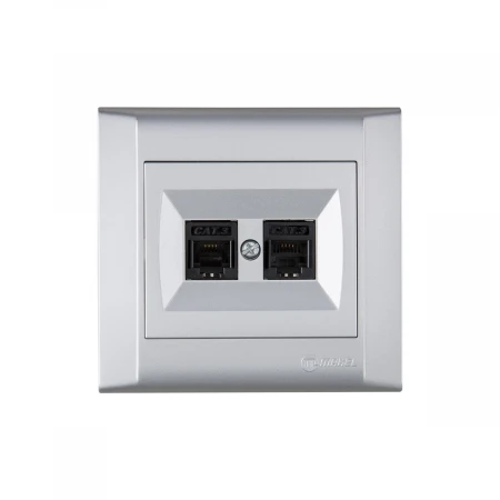 Розетка тf евро двойная Makel Defne 42065034