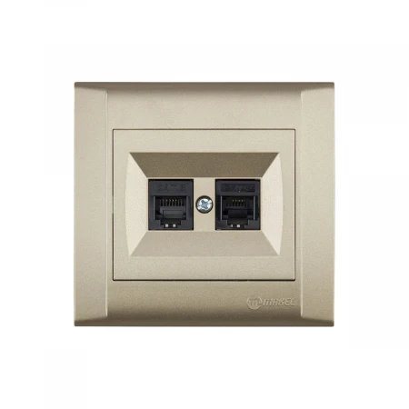 Розетка тf евро двойная Makel Defne 42057034