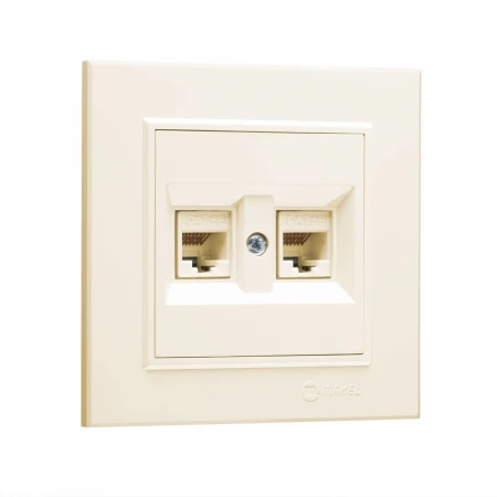 Розетка комп. двойная cat 5 Makel Karea 56010036