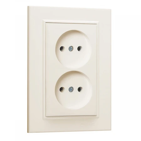 Розетка Makel 2-я б/з СП Karea 16А IP20 бел. 56001017