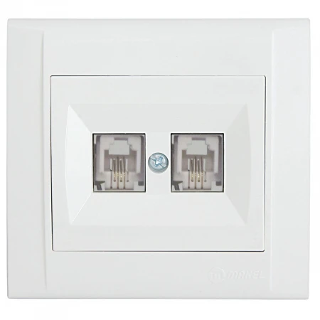 Розетка тf евро двойная Makel Defne 42001034