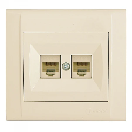 Розетка комп. двойная cat 5 Makel Defne 42010036