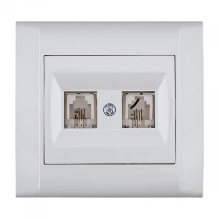 Розетка тf евро двойная Makel Defne 42100034