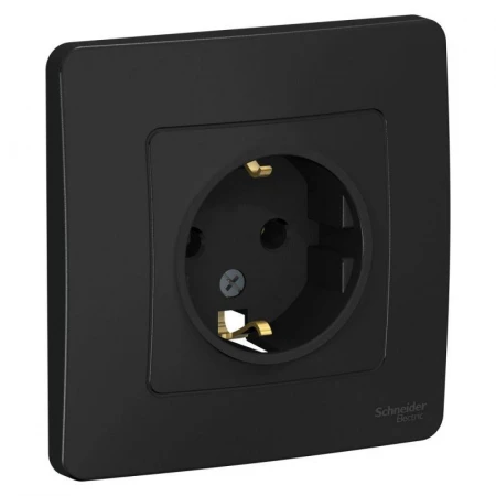 Розетка 2К+З Systeme Electric Blanca 16A 250V антрацит BLNRS001016
