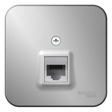 Розетка компьютерная RJ45 Systeme Electric Blanca 5e кат UTP алюминий BLNIA045003