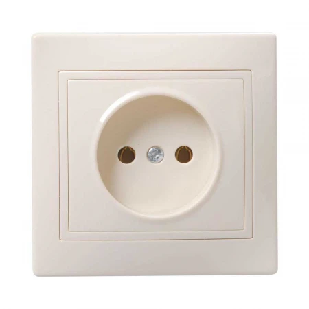 Розетка 2P IEK Kvarta кремовая ERK13-K33-10-DM