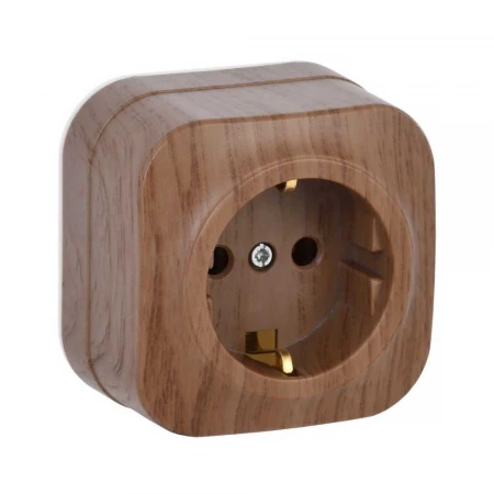 Розетка 2P+PE IEK Glory дуб ERH11-K24-16