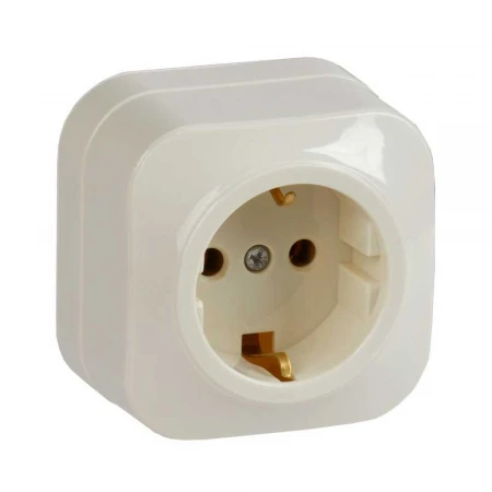 Розетка 2P+PE IEK Glory кремовая ERH11-K33-16