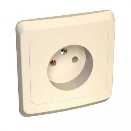Розетка 2К Systeme Electric Этюд 16A 250V кремовая PC16-001K