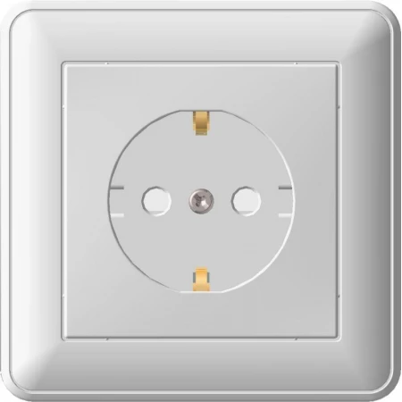 Розетка 2К+З Systeme Electric W59 16A 250V со шторками белая RS16-152-18
