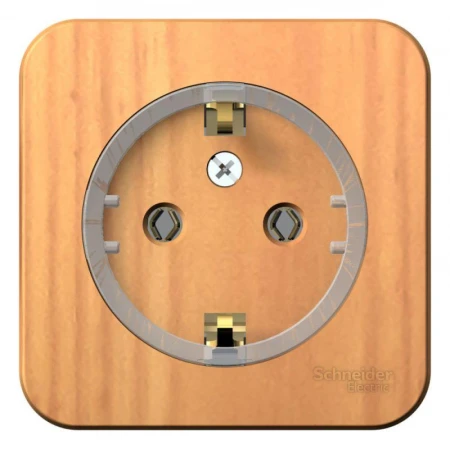 Розетка 2К+З Systeme Electric Blanca 16A 250V ясень BLNRA110115