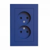 Розетка двойная 2К Systeme Electric AtlasDesign 16A 250V аквамарин ATN001120