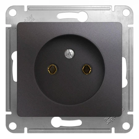 Розетка 2К Systeme Electric Glossa 16A 250V графит GSL001341