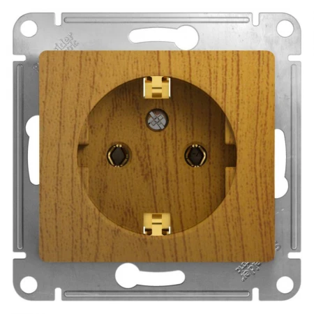 Розетка 2К+З Systeme Electric Glossa 16A 250V дуб GSL000543