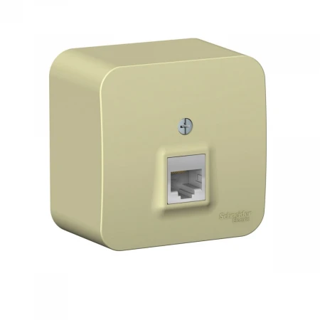 Розетка компьютерная 1хRJ45 Systeme Electric Blanca кат.5E бежевая BLNIA045007