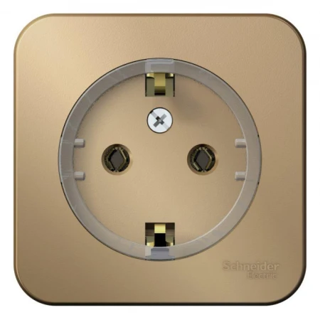 Розетка 2К+З Systeme Electric Blanca 16A 250V титан BLNRA110114