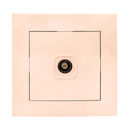 Валенсия розетка телевизионная 1-местная 75Ом 5-862МГц кремовая EKF PROxima EWA00-027-20