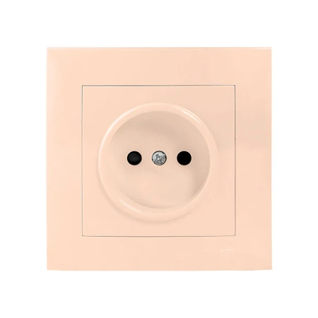 Валенсия розетка 1-местная б/з 10А кремовая с защ. штор. EKF PROxima EWR10-022-20