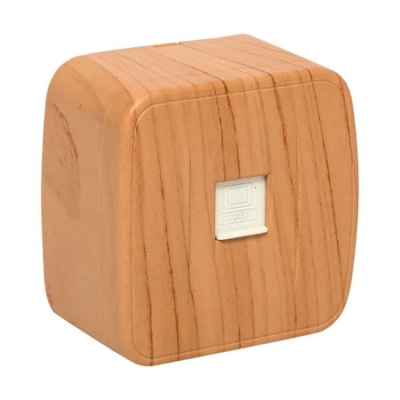 Розетка RJ-45 1-местная ОП Минск, 1А, 120В, светлое дерево EKF EGK01-035-30