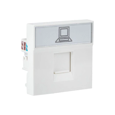 Розетка RJ45 кат. 6, 2 модуля EKF E2MK016-135-10