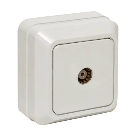 Розетка TV 1-мест. 75Ом 5-862МГц бел. Рим EKF PROxima ENA00-027-10