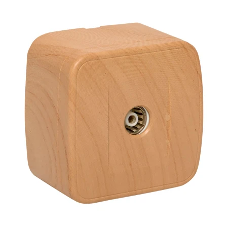 Розетка TV 1-местная ОП Минск 75Ом 5-862МГц светлое дерево EKF EGA00-027-30