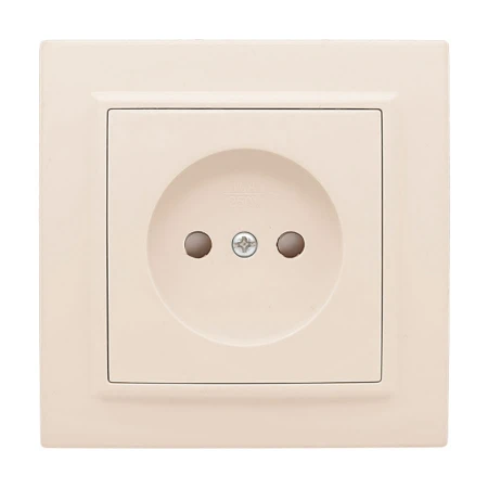 Розетка 1-мест. СП б/з 10 А с защ. штор. бежевый Минск EKF ERR10-022-200