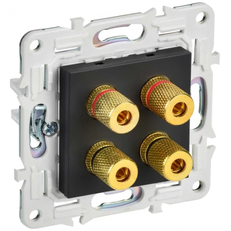 SKANDY Аудиорозетка 4-местная SK-A01Bl черный IEK SK-S40-K02