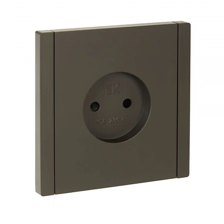 FORTE&PIANO Розетка 1-местная без заземления с защитными шторками винтовое крепление 10А FP317 серый IEK FP-R13-10-K03