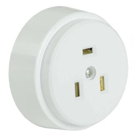 Розетка разборная для открытой установки для плиты РПпл10-01-Ст с заземляющим контактом 32А белая IEK ERP10-32-01-K01