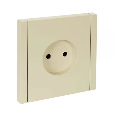 FORTE&PIANO Розетка 1-местная без заземления без защитных шторок винтовое крепление 10А FP418 ваниль IEK FP-R10-10-K10