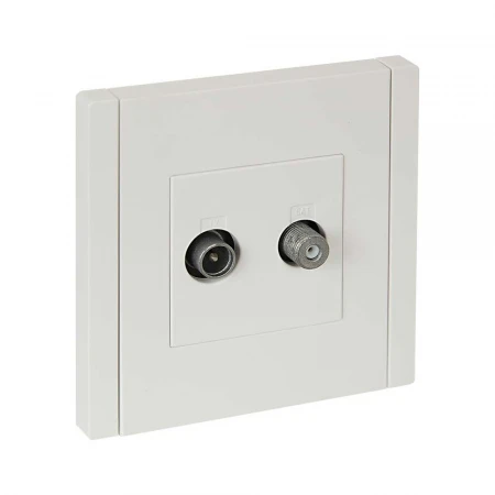 FORTE&PIANO Розетка двойная TV+SAT FP238 белый IEK FP-AF20-O-K01