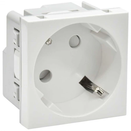 PRIMER РКС-20-30-П-45 Розетка 45град с заземляющим контактом защитной шторкой и винтовым зажимом (2 модуля) белая IEK PR-KK40D-RSZH-2-2-45-K01