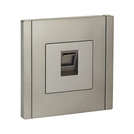 FORTE&PIANO Розетка компьютерная RJ45 кат.6 FP531 сталь IEK FP-K10-2-K46