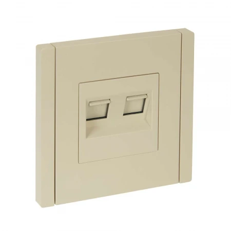 FORTE&PIANO Розетка двойная RJ11+RJ45 кат.5E FP435 ваниль IEK FP-KT20-O-1-K10