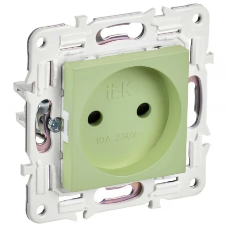 SKANDY Розетка без заземления с защитными шторками 10А SK-R01G мятный IEK SK-R13-10-K06