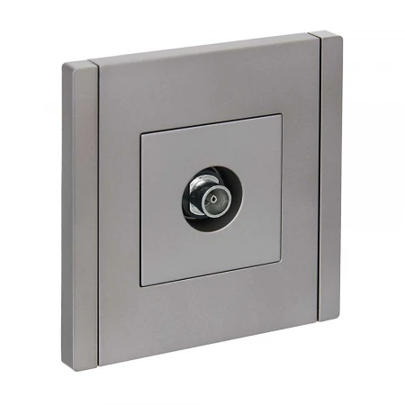 FORTE&PIANO Розетка TV оконечная FP528 сталь IEK FP-A10-O-K46