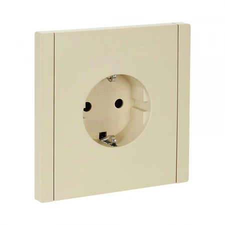 FORTE&PIANO Розетка 1-местная с заземлением без защитных шторок винтовое крепление 16А FP416 ваниль IEK FP-R11-16-K10