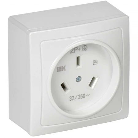 Розетка разборная для плиты с з/к о/у белая 32А Рпл10-К IEK ERP10-032-K01