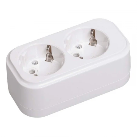 Розетка разборная переносная К02 2 места CLASSIC IEK KYP11-16-02-00-Z